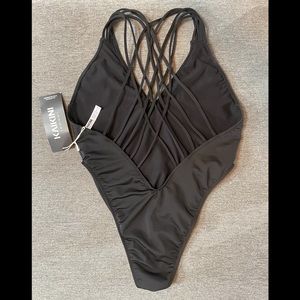 Black One-piece KAIKINI swimsuit, NWT